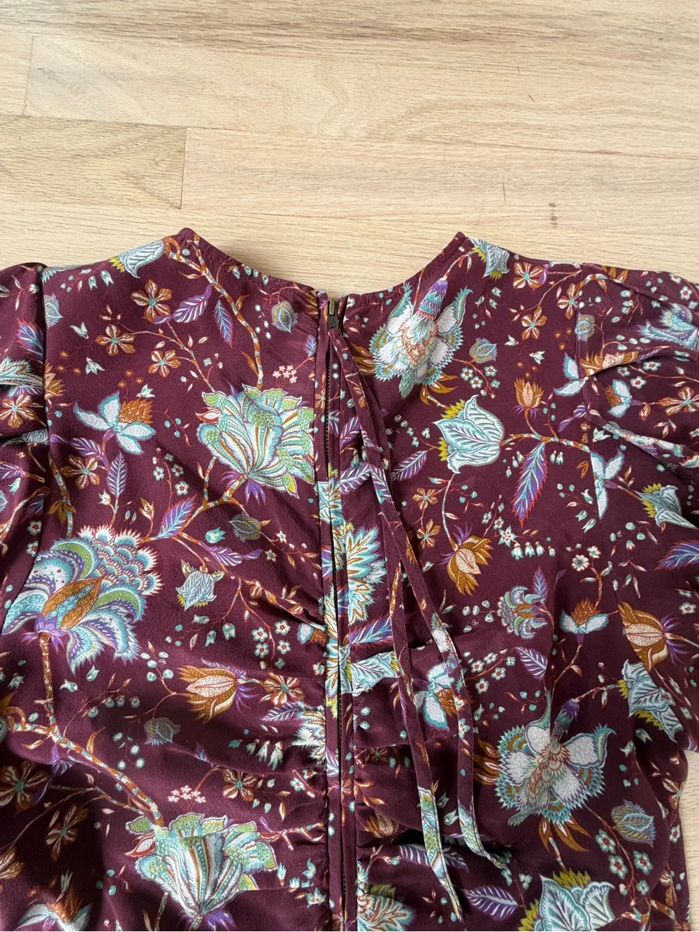 Ulla Johnson Burgundy silk top